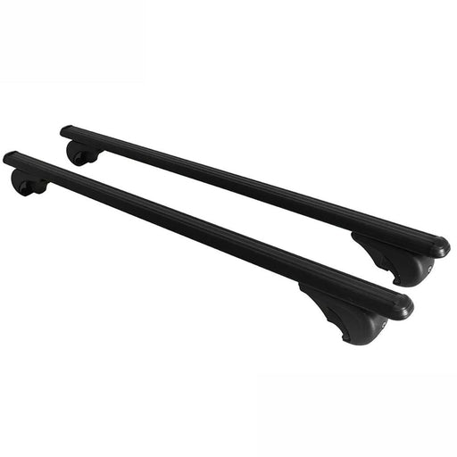 Roof Bars Rack Aluminium Black fits Vauxhall Zafira Life 2019- For Raised Rails - Summit - My Roof Bars