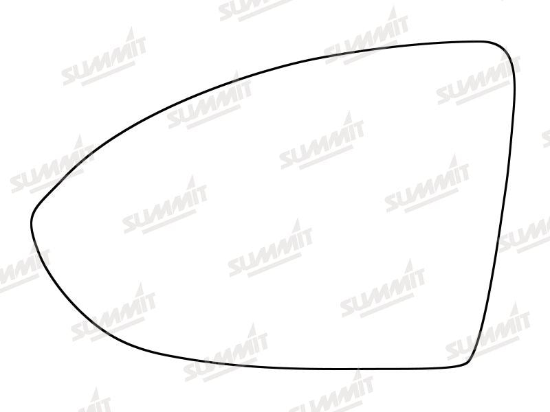 Summit Stick-On Standard Mirror Glass fits VW Golf Mk 7 13 on LHS - Summit - My Roof Bars