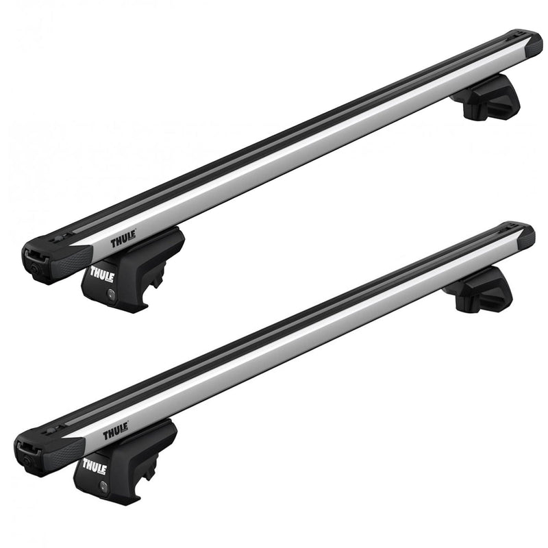 Thule SlideBar Evo Roof Bars Aluminum fits Volkswagen T-Cross 2024- 5 doors with Raised Rails - Thule - My Roof Bars