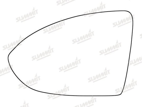Summit Heated Base Plate With Standard Mirror Glass fits VW Golf Mk 7 12 on LHS - Summit - My Roof Bars