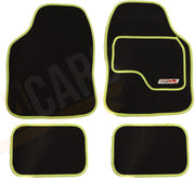 Sakura VR Green Embroidered Edging Car Mat Set (Front & Rear) Universal - Sakura - My Roof Bars