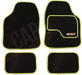 Sakura VR Green Embroidered Edging Car Mat Set (Front & Rear) Universal - Sakura - My Roof Bars