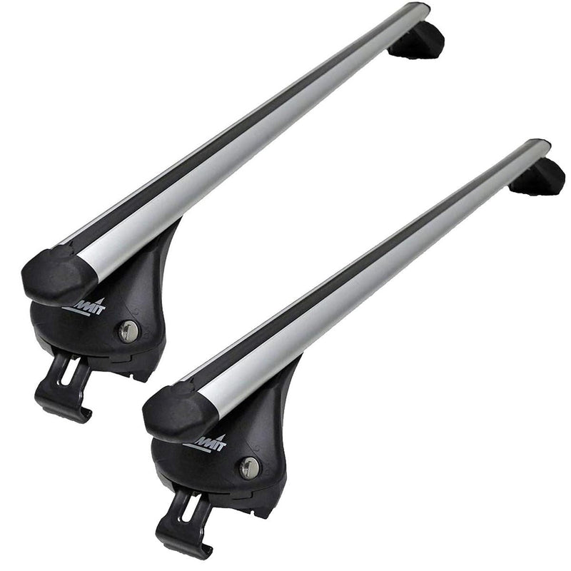 Summit SUP-965 Premium Integrated Railing Bar for Cars with Running Rails, Aluminium, Set of 2