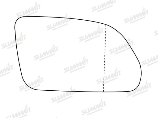 Summit Non-Heated Base Plate With Blind Spot Mirror Glass fits VW Polo / Skoda Octavia RHS - Summit - My Roof Bars