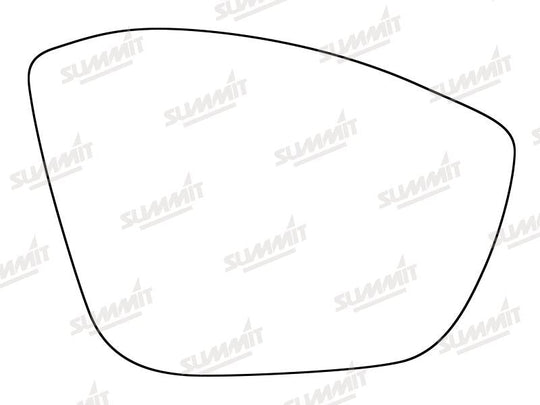 Summit Stick-On Standard Mirror Glass fits Peugeot 208 12 on RHS - Summit - My Roof Bars