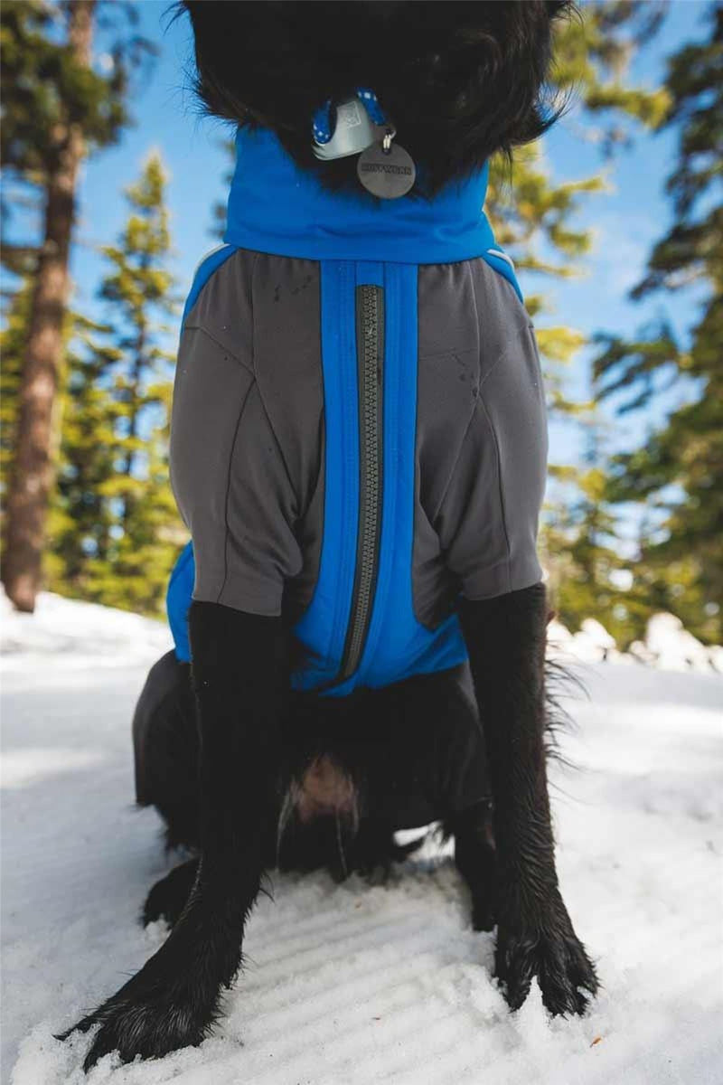 Ruffwear Vert Coverall Dog Snow Suit in Blue Pool (Large)