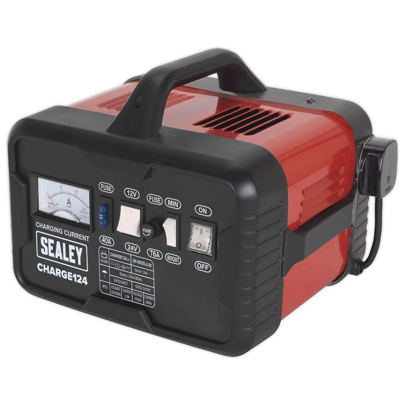 Sealey Battery Charger 28Amp 12/24V 230V CHARGE124 - Sealey - My Roof Bars