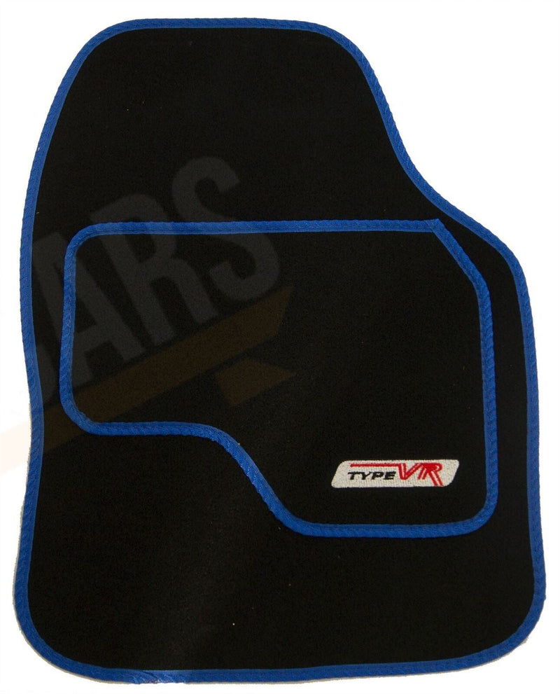 Sakura VR Blue Embroidered Edging Car Mat Set (Front & Rear) Universal