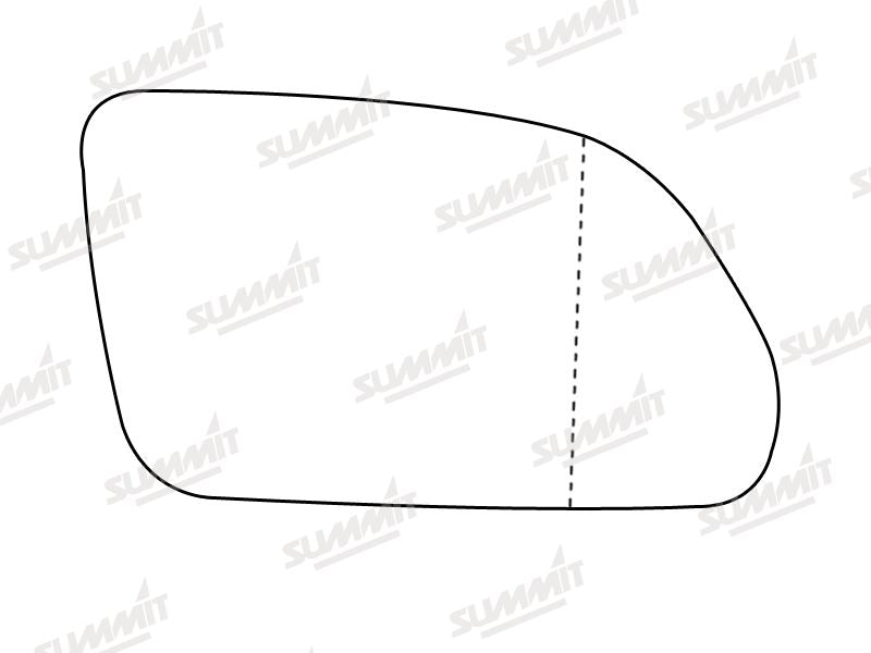 Summit Heated Base Plate With Blind Spot Mirror Glass fits VW Polo / Skoda Octavia RHS - Summit - My Roof Bars