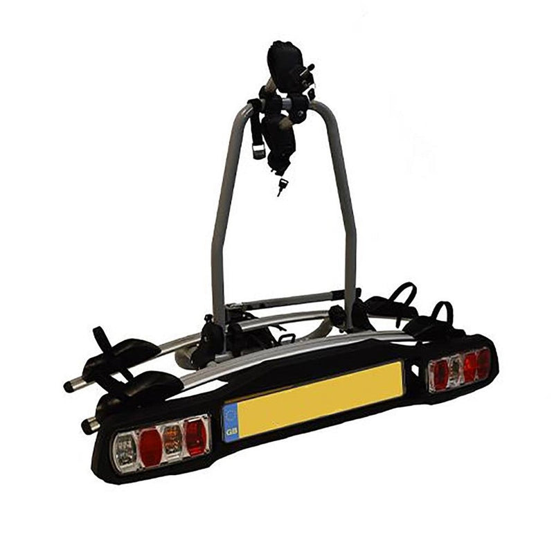 Maypole Towball Mounted Car Rear Tow Bar Cycle Holder 2 Bike Carriers w Electrics