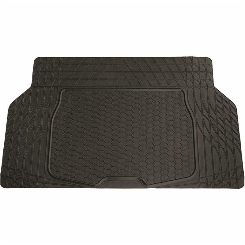 Sakura Universal Fit All Black Heavy Duty Rubber Non-Slip Car Boot Liner