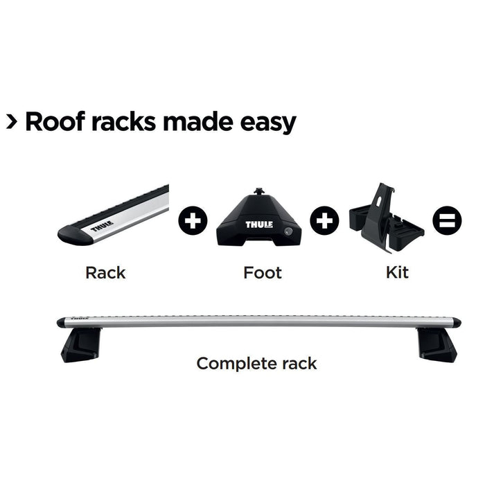 Thule ProBar Evo Roof Bars Aluminum fits Volkswagen Sharan 2010- MPV 5-dr with Raised Rails - Thule - My Roof Bars