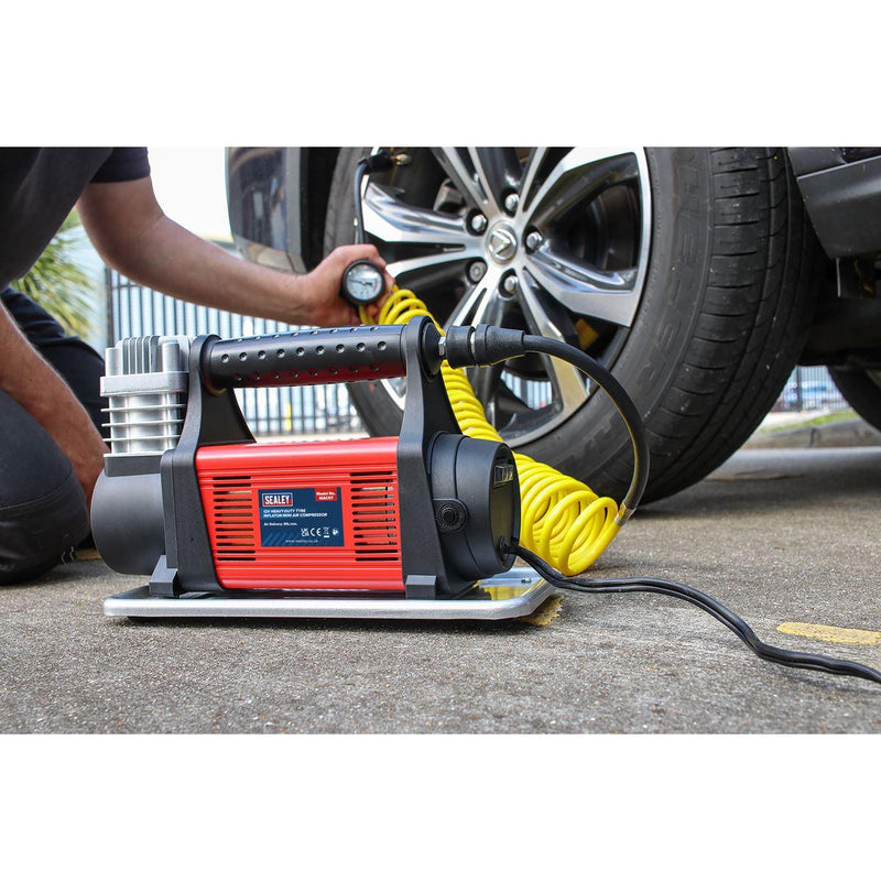 Sealey Tyre Inflator/Mini Air Compressor 12V Heavy-Duty MAC07 - Sealey - My Roof Bars