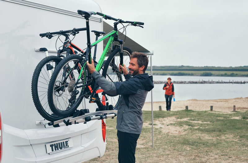Thule Excellent Standard motorhome and caravan bike rack anodised gray