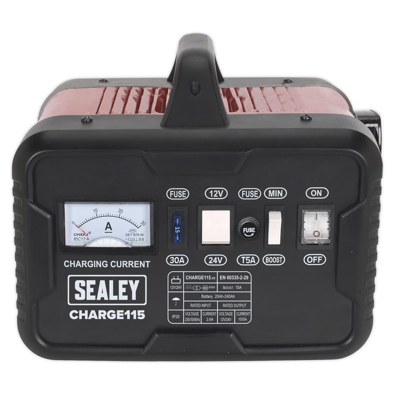 Sealey Battery Charger 19Amp 12V/24V 230V CHARGE115 - Sealey - My Roof Bars