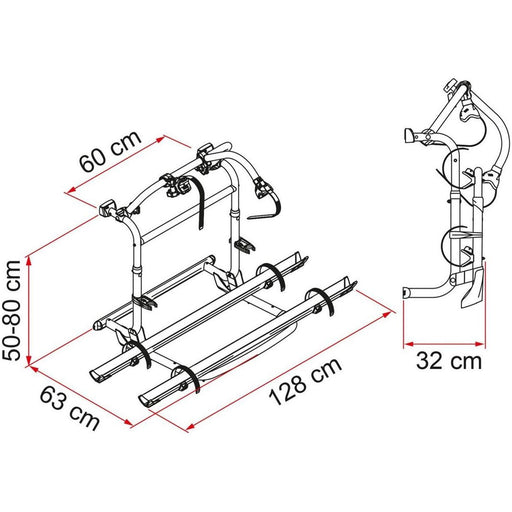 Fiamma Carry Bike Pro M Blue Foldable Bike Rack for RVs - Fiamma - My Roof Bars