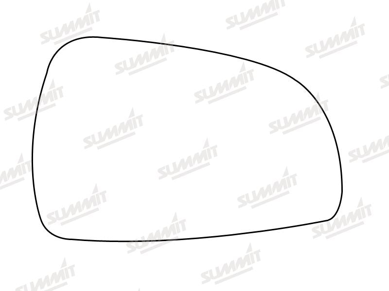 Summit Stick-On Standard Mirror Glass fits Hyundai Matiz 01 on RHS - Summit - My Roof Bars