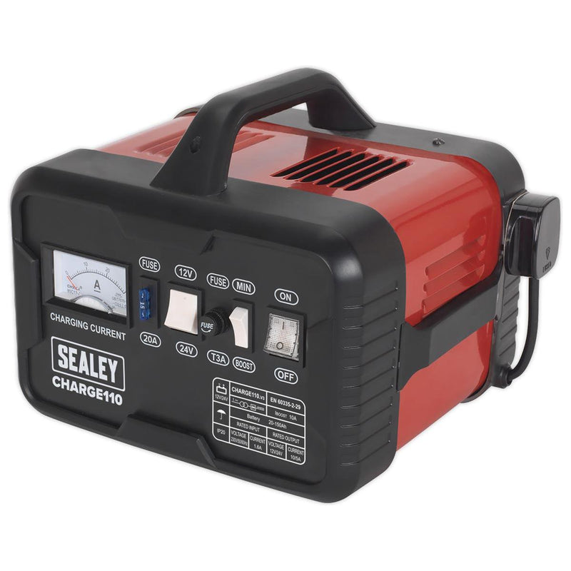 Sealey Battery Charger 14Amp 12V/24V 230V CHARGE110 - Sealey - My Roof Bars