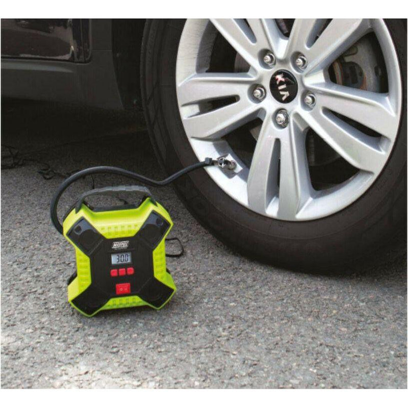 Maypole MP7950 12v Automatic Digital Car Bike Tyre Air Compressor Inflator Pump - Maypole - My Roof Bars