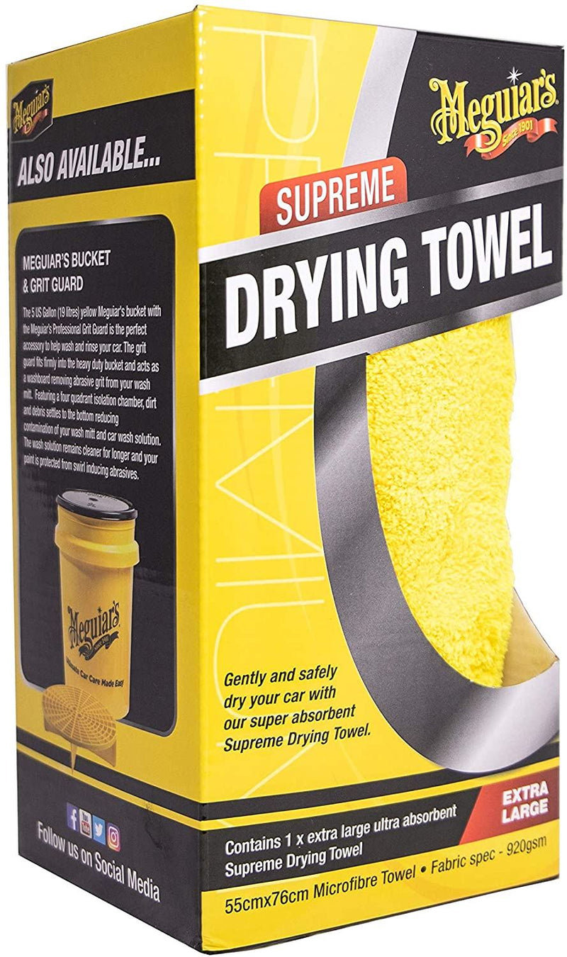 2x Meguiar's X1802EU Supreme Drying Towel Extra Large