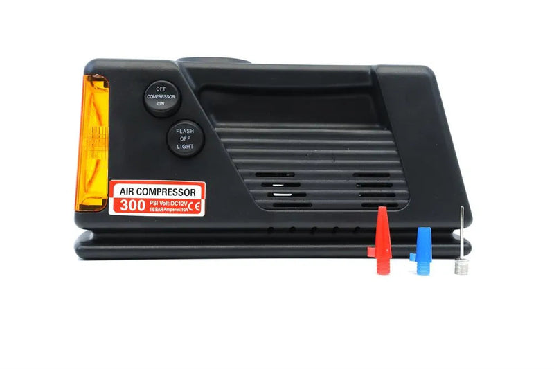 Streetwize Tyre Inflator - 12V - Compressor With Gauge & Light - 0-260 PSI