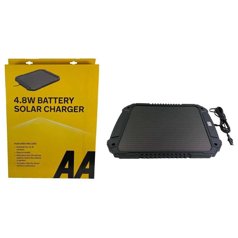 AA 4.8W XL 12V Car Van Caravan Solar Panel Trickle Battery Charger Power Supply - AA - My Roof Bars