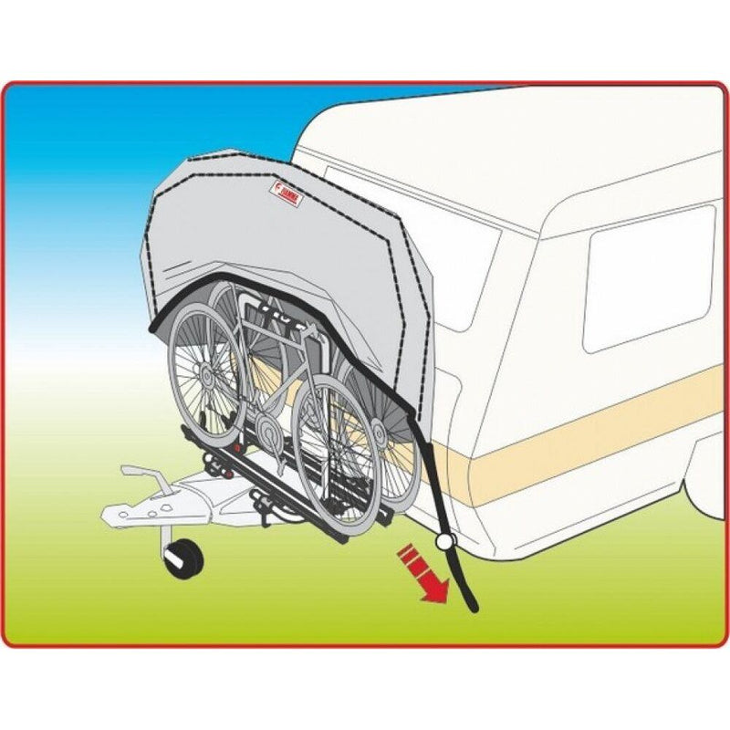 Fiamma Bike/Cycle Cover For Caravan 2 Bikes tow bar hitch front 08208C01-