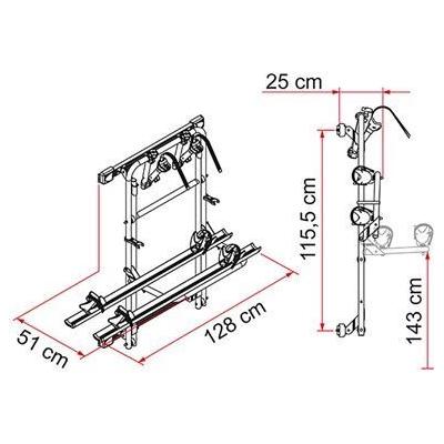 Fiamma Carry Bike 200DJ Fiat Ducato Pre 06 2 Bike Cycle Carrier - Fiamma - My Roof Bars