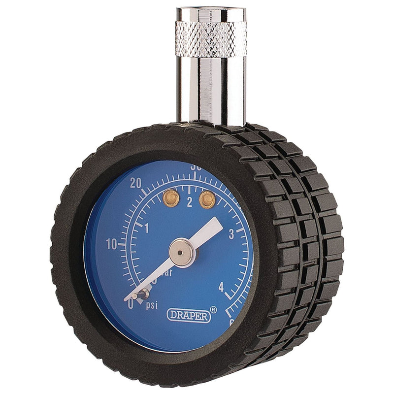 Draper Tyre Pressure Gauge TPG5, 0 - 60psi, 0 - 4 bar 91364 - Draper - My Roof Bars