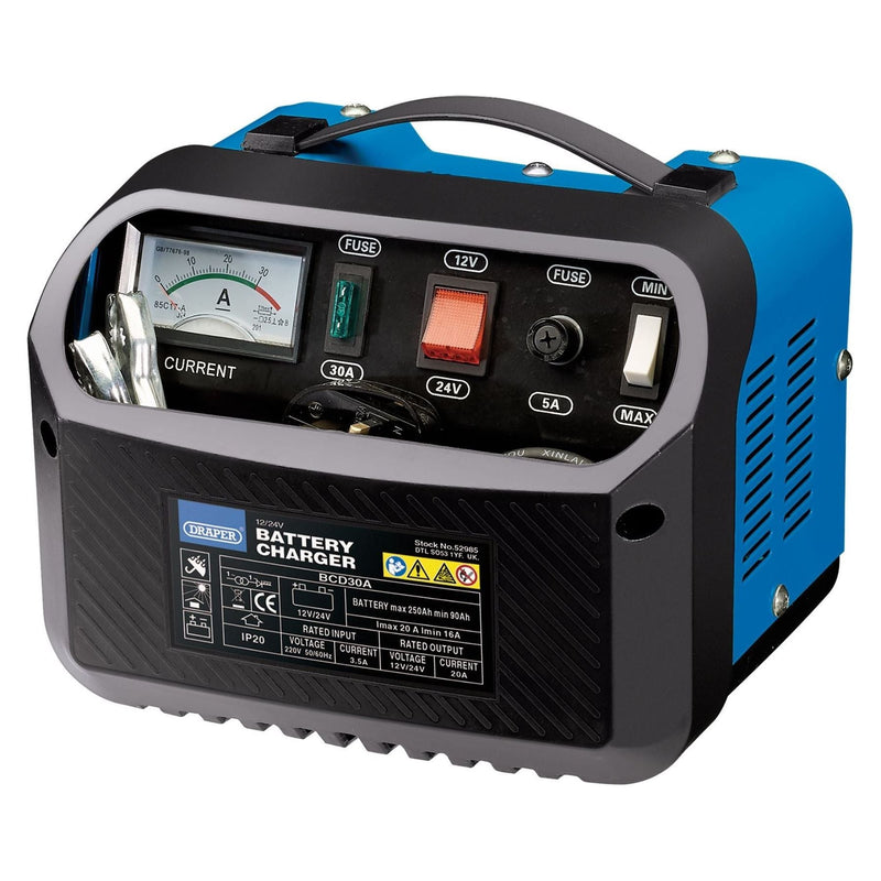 Draper 12/24V 16-20A Battery Charger 52985 - Draper - My Roof Bars