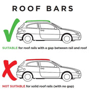 Summit SUP-930 Premium Railing Roof Bar for Cars with Raised Running Rails, Aluminium, Set of 2 - Summit - My Roof Bars