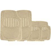 Car Beige Rubber Floor Mats Carpet Heel Pad Universal Fit - UKB4C - My Roof Bars
