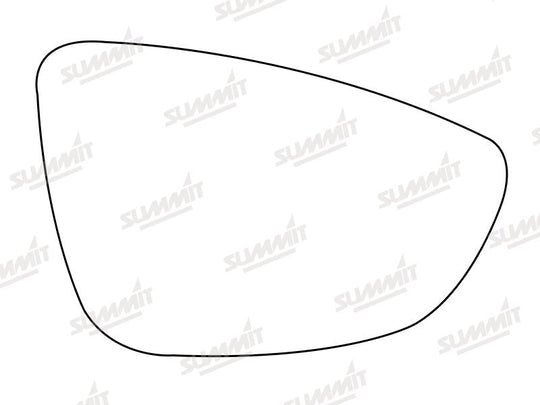 Summit Heated Base Plate With Blind Spot Mirror Glass fits VW Passat / Passat CC RHS - Summit - My Roof Bars