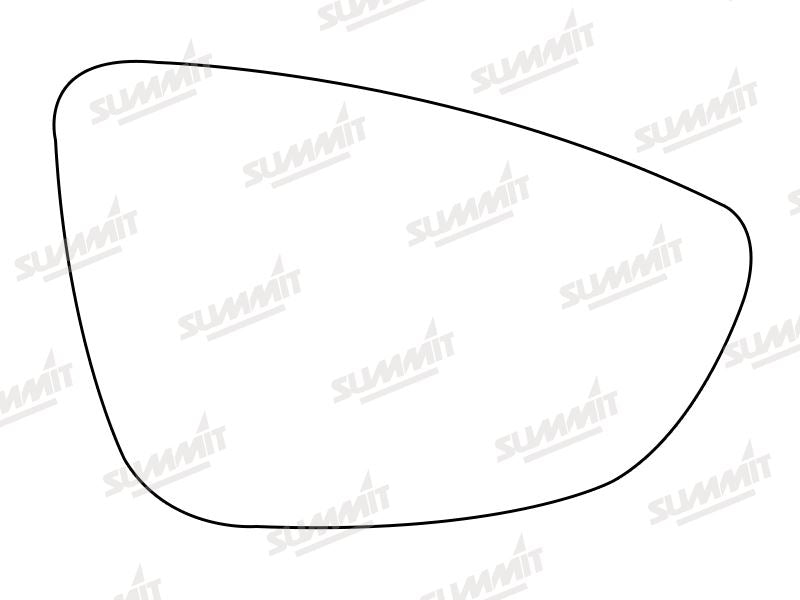 Summit Heated Base Plate With Blind Spot Mirror Glass fits VW Passat / Passat CC RHS - Summit - My Roof Bars