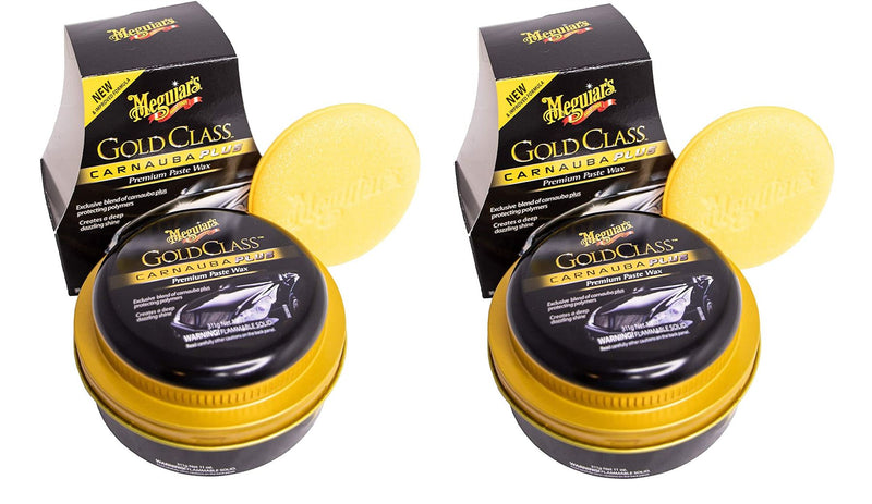 2x Meguiar's G7014EU Gold Class Carnauba Plus Premium Paste Wax 311g
