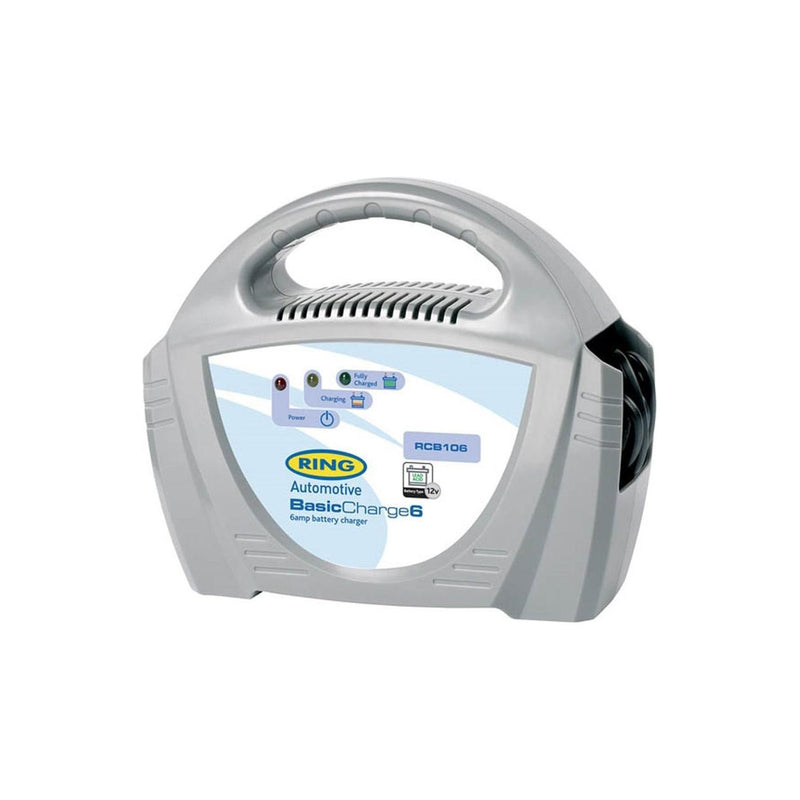 Ring Automotive - RCB106 6A Battery Charger, 12V Lead Acid Batteries,Grey, Vehic - Ring Automotive - My Roof Bars