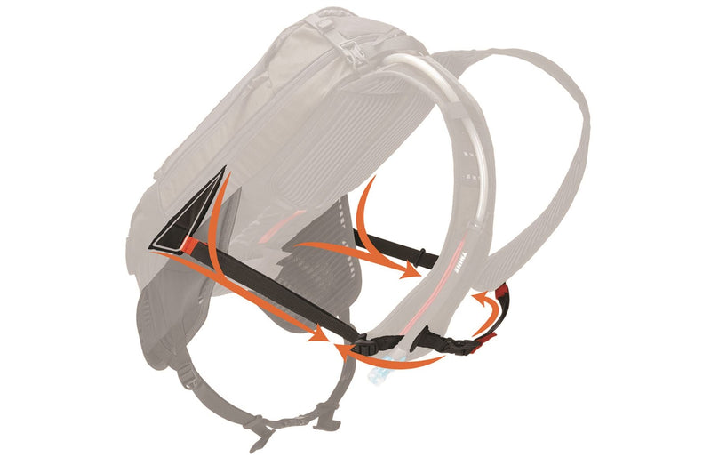 Thule Rail hydration pack 8L obsidian grey Hydration pack - Thule - My Roof Bars