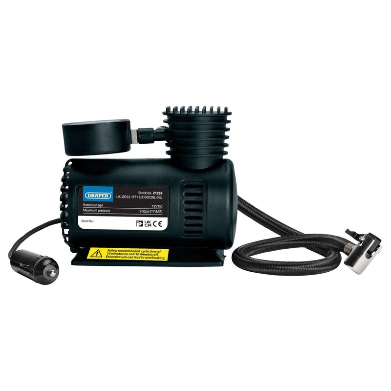 Draper Roughneck Mini Draper 12V Mini Air Compressor — My Roof Bars