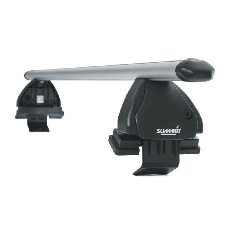 Summit Premium Aluminium Standard Roof Multi-Fit Roof Bars, Lockable, 1.30m, 2 Bar System