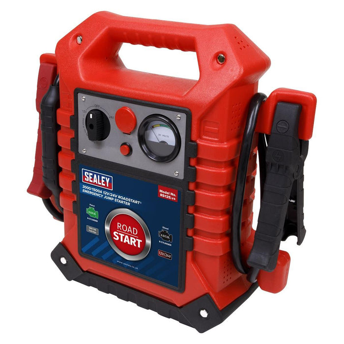 Sealey RoadStart Emergency Jump Starter 12/24V 3000/1500 Peak Amps RS125 - Sealey - My Roof Bars