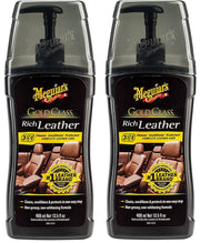 2x Meguiar's G17914EU Gold Class Rich Leather Cleaner and Conditioner 400ml - Meguiar's - My Roof Bars