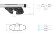 Menabo Jackson Black Roof Bars fits Peugeot 407 2004-2011 Estate 5D w Raised Rails - Menabo - My Roof Bars