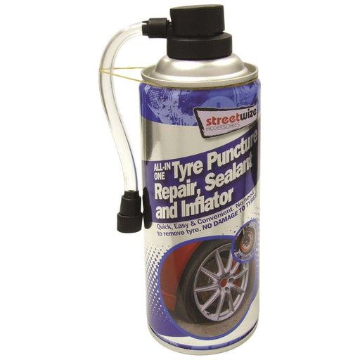 AA 12v Car Motorcycle Motor Bike Mini Tyre Air Compressor Inflator + Sealant - Streetwize - My Roof Bars