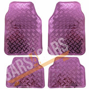 Universal Pink Metallic Streetwize Checker RubberGirls Car Floor Mats Set SWTP6 - Streetwize - My Roof Bars