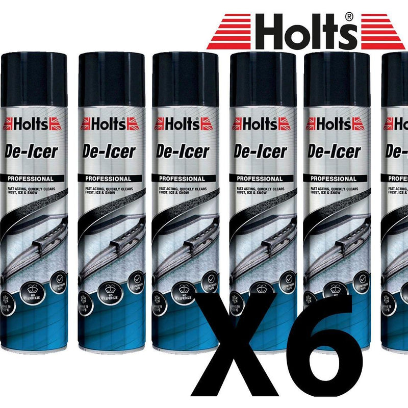 6 x Holts Car De-Icer Melts Windscreen Ice Frost Snow Aerosol Deicer 600ml - Holts - My Roof Bars