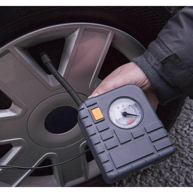 AA 12V Car Tyre Air Compressor Inflator LED Pump Pressure Gauge Cigarette Socket - AA - My Roof Bars