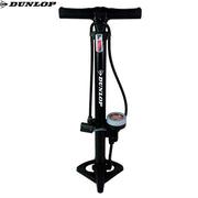 Dunlop Floor Bike Pump With Pressure Gauge Standpump Manometer 11Bar Black Air - Dunlop - My Roof Bars