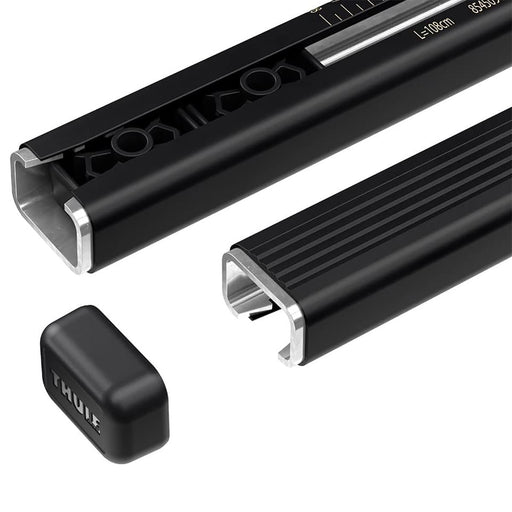 Thule SquareBar Evo Roof Bars Black fits Mitsubishi L200 2024- 4 doors with Fixed Points - Thule - My Roof Bars