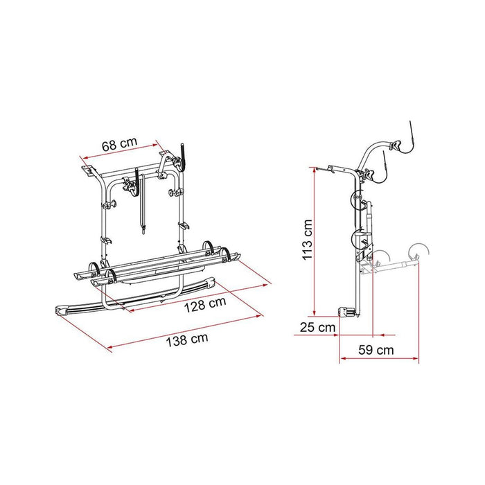 Fiamma Carry Bike for VW Caddy Bike Carrier for VW Caddy - Fiamma - My Roof Bars