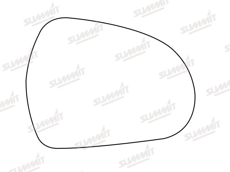 Summit Stick-On Standard Mirror Glass fits Peugeot 207 308 06 on RHS - Summit - My Roof Bars